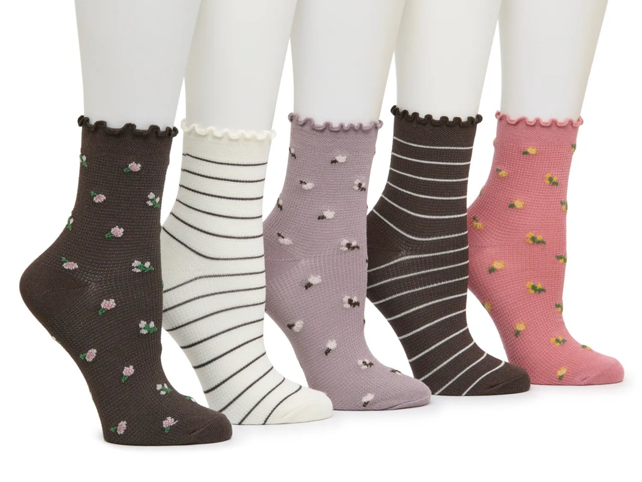 Ditsy Floral Women's Ankle Socks - 5 Pack