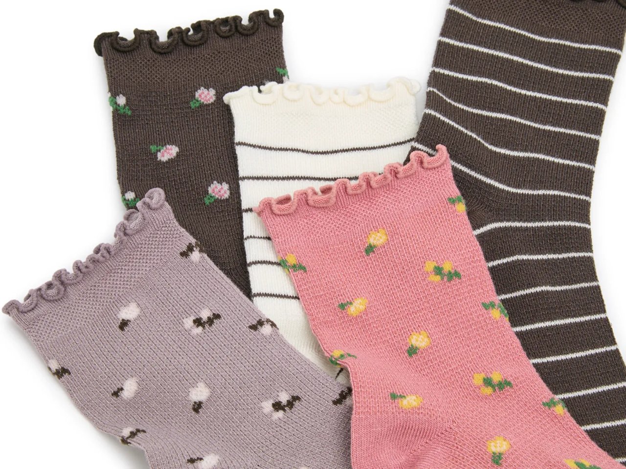 Ditsy Floral Women's Ankle Socks - 5 Pack