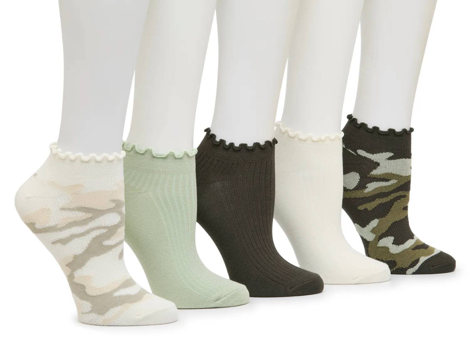 Camo Women's No Show Socks - 5 Pack