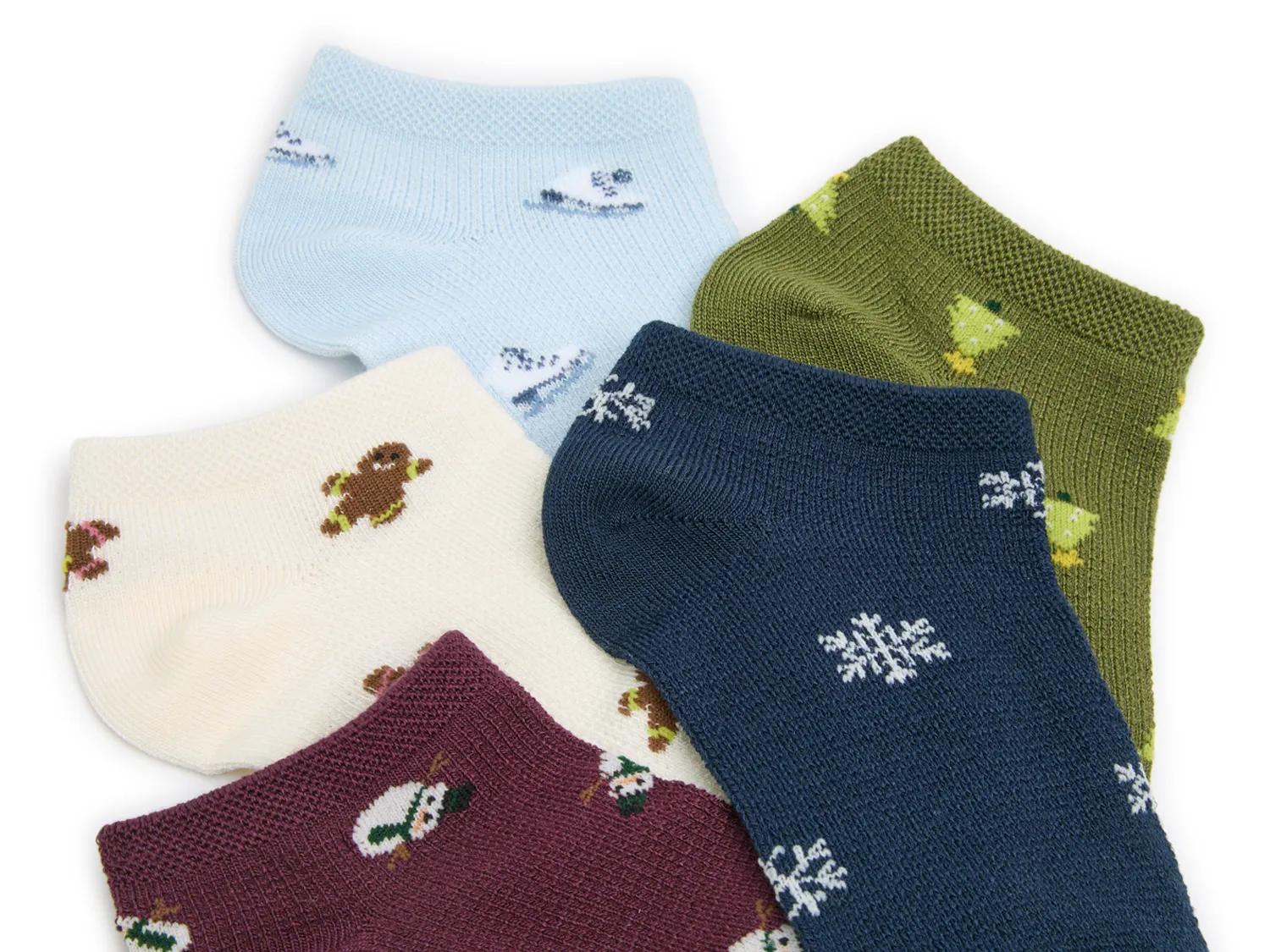 Holiday Women's No Show Socks - 5 Pack