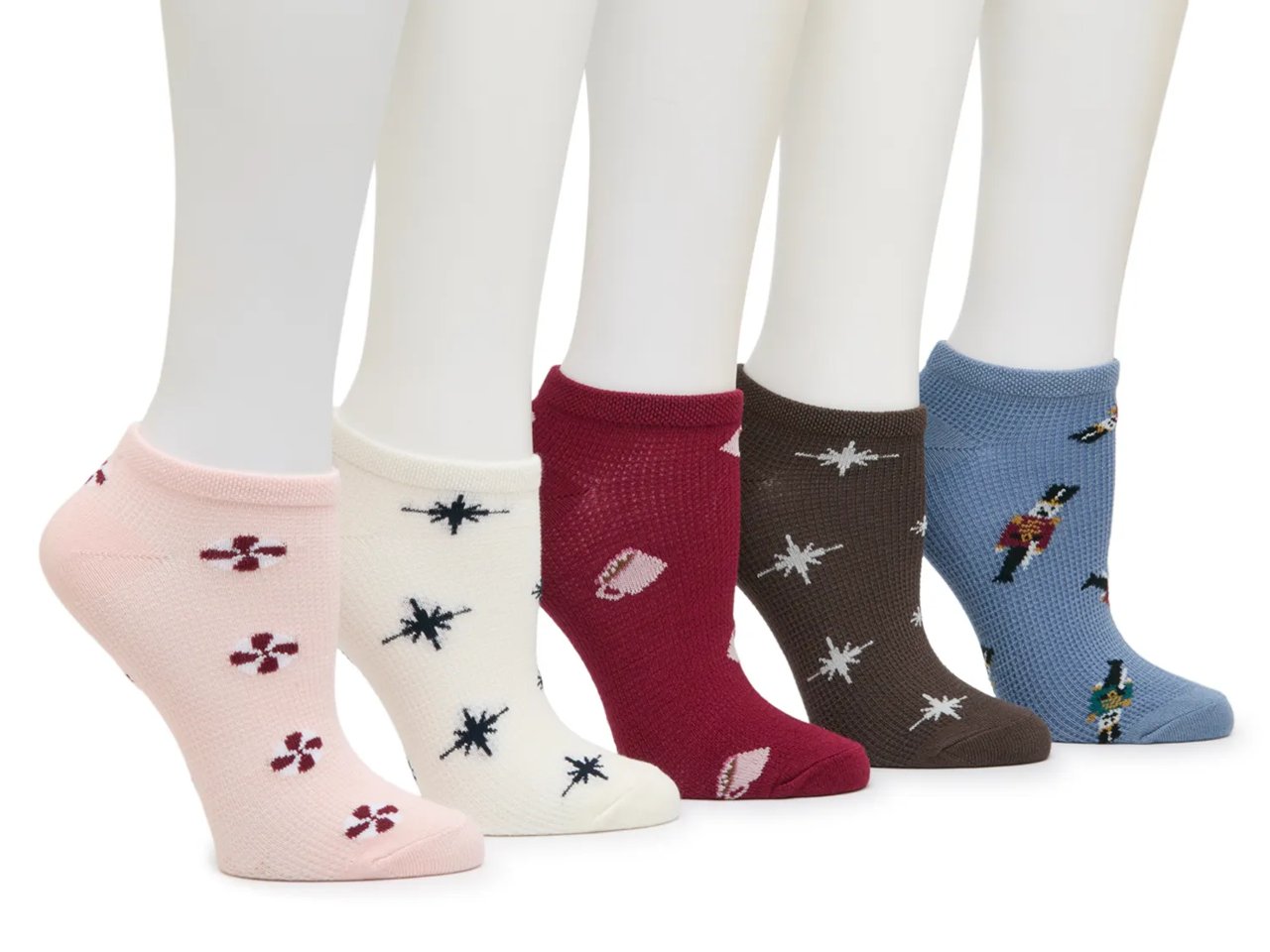 Holiday Women's No Show Socks - 5 Pack