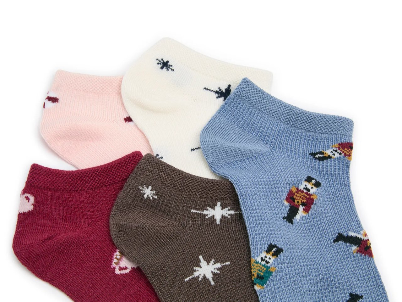 Holiday Women's No Show Socks - 5 Pack
