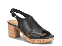 Liv Platform Sandal Black Leather view