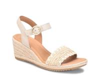 Inez Espadrille Wedge Sandal Beige Leather view