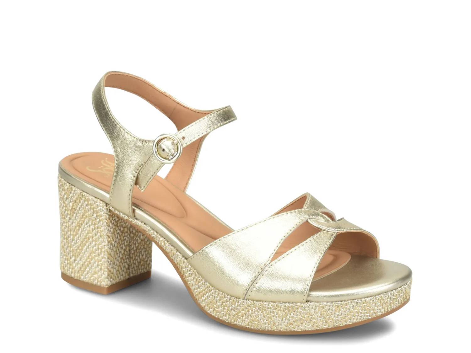 Shop Women's Gold Block Sandals | DSW