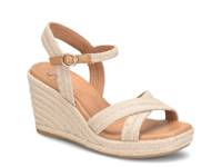 Newbury Wedge Sandal Natural Beige Fabric view