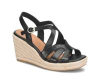 Norma Espadrille Wedge Sandal Black Leather view
