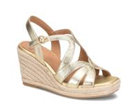 Norma Espadrille Wedge Sandal Gold Leather view