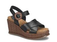 Dorathy Wedge Sandal Black Leather view