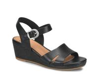 Vanessa Wedge Sandal Black Leather view