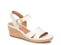 Vanessa Wedge Sandal Off White Leather view