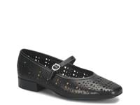 Ellie Mary Jane Flat Black Leather view