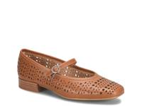 Ellie Mary Jane Flat Luggage Brown Leather view