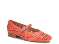 Ellie Mary Jane Flat Coral Leather view