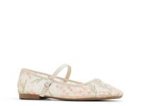 Janeyy Mary Jane Flat Beige Floral view