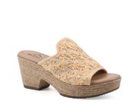 Bizzie Espadrille Platform Sandal Mustard Yellow view