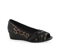 Boldest Wedge Pump Tan Leopard Print view