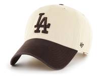 Los Angeles Dodgers Clean Up Baseball Cap Beige/Dark Brown view