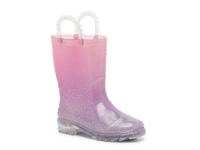 Glitter Ombre Light-Up Rain Boot - Kids' Pink/Purple view