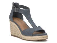 Cyleste Espadrille Wedge Sandal Navy Canvas view
