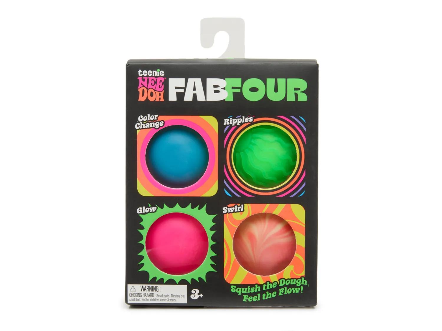 Schylling Teenie NeeDoh Fab Four 4 Pack | Boys | Girl's | Multicolor | Size One Size | Toys, Tech & Games