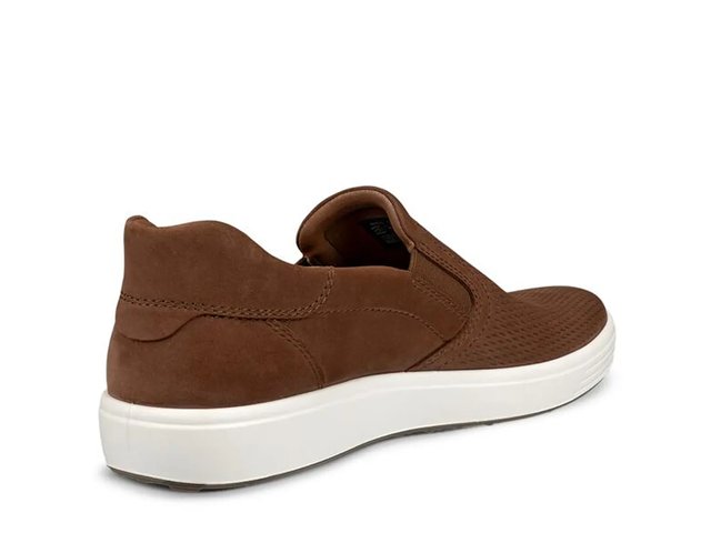 ECCO Men\'s Soft 7 Easy Slip On Sneaker Mocha Cocoa Brown EU 48 Size 14 Wide US Men main image 4