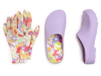 Garden Women's Clog & Glove Set Lavender view