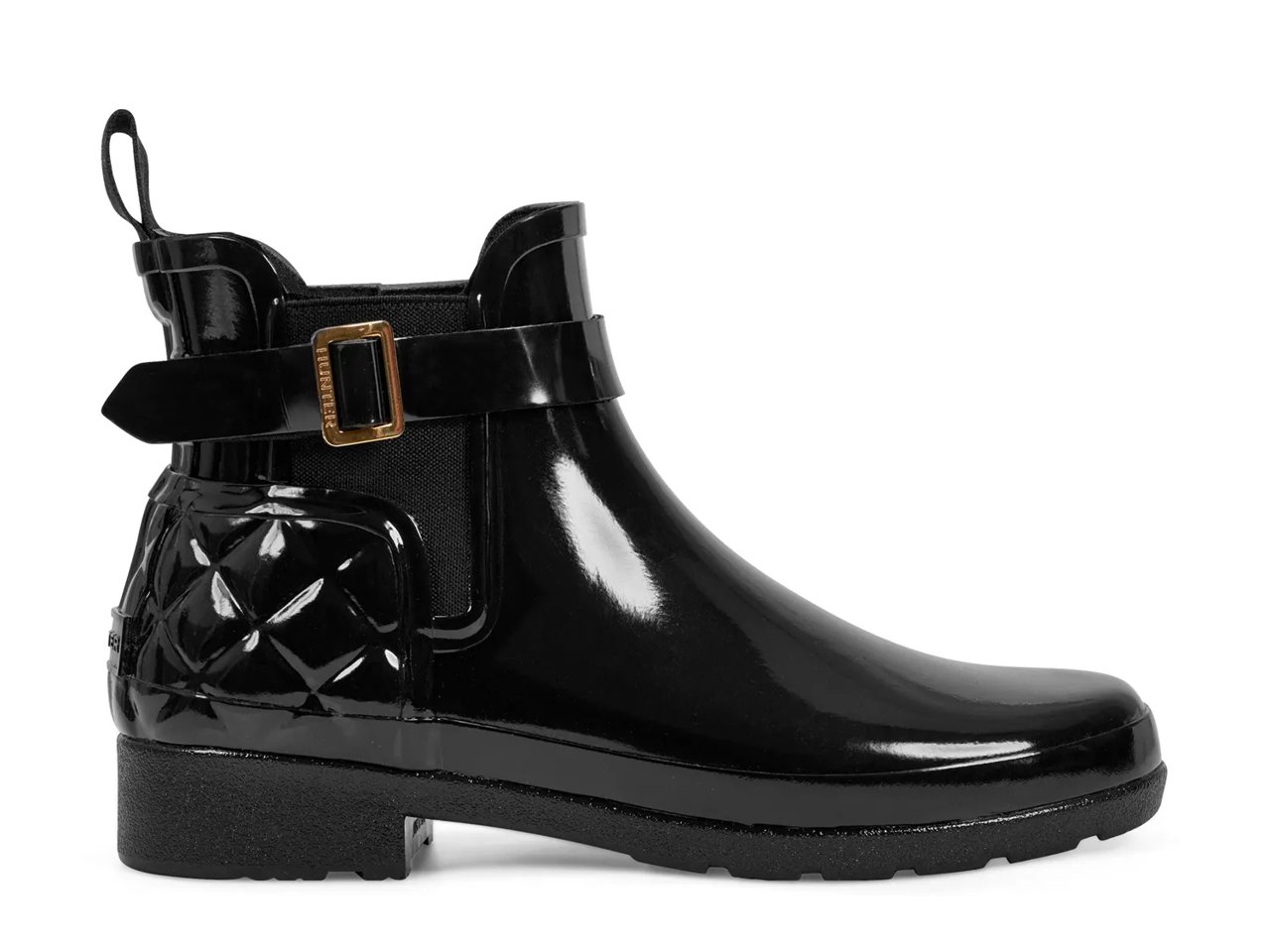 Quilted Gloss Refined Slim Fit Chelsea Rain Boot - Women's