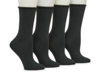 Buttersoft Women's Crew Socks - 4 Pack Black view
