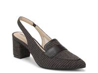Angel Pump Dark Chocolate Houndstooth Fabric view