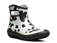 Patch Rain Boot - Women's Black/White Cow Print view