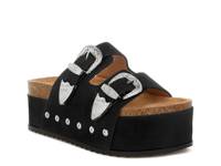 Zaphod Platform Sandal Black view