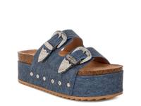 Zaphod Platform Sandal Blue Denim view