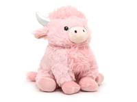 Highland Cow Warming Stuffed Animal Light Pink view