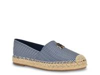 Palmz Espadrille Flat White/Blue Stripe view