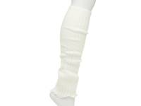 Rib Lettuce Leg Warmers White view