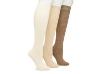 Marled Women's Knee Socks - 3 Pack Brown/Multicolor view