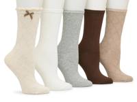 Plaid & Solid Women's Crew Socks - 5 Pack Multicolor view