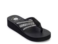 Laka Wedge Sandal Black/White view