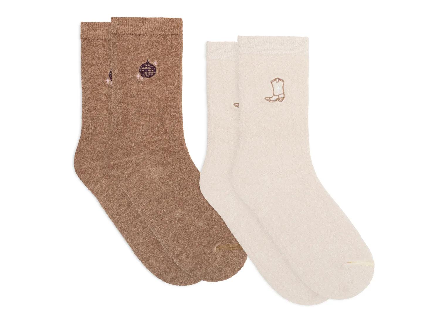 Velvet Cozy Women's Crew Socks - 2 Pack