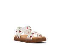 Lyla Sandal - Kids' White Cherry Print view