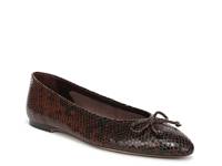 Rosalee Ballet Flat Brown Snake Print Leather view