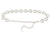 Puff Oval Chain Belt Silver view