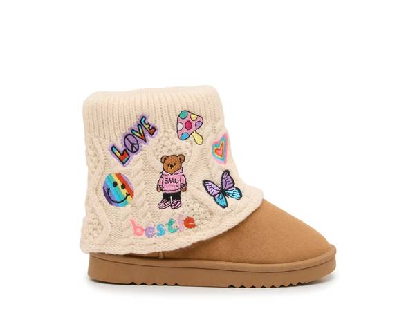 Featuring a kids' slipper.