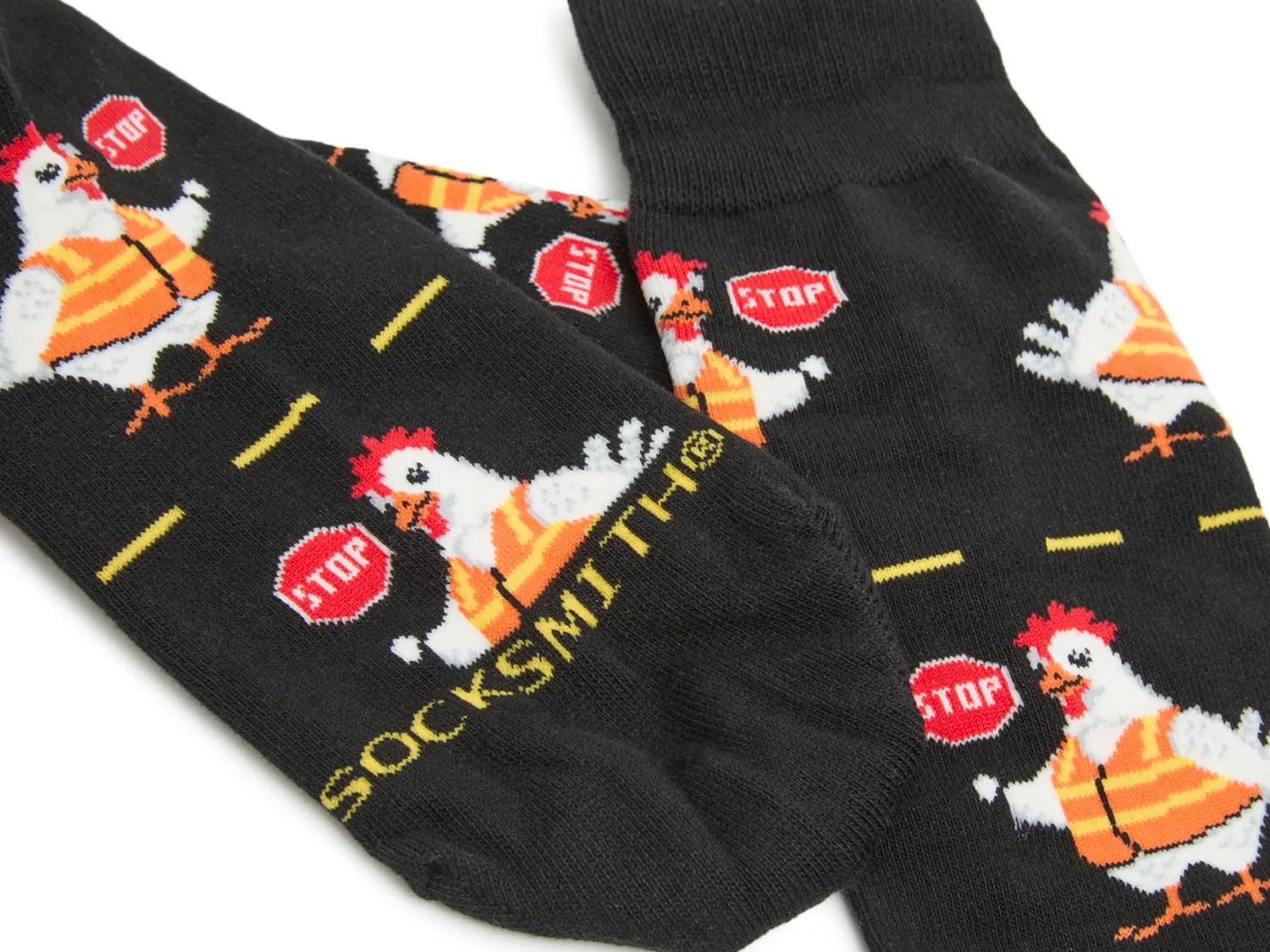 Chicken Crossing Men's Crew Socks