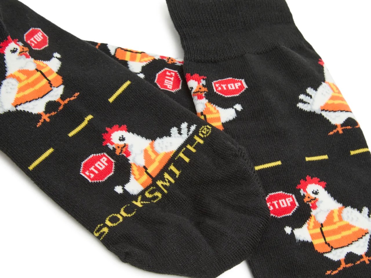 Chicken Crossing Men's Crew Socks