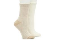 Cozy Women's Crew Socks - 2 Pack Cream/Beige view