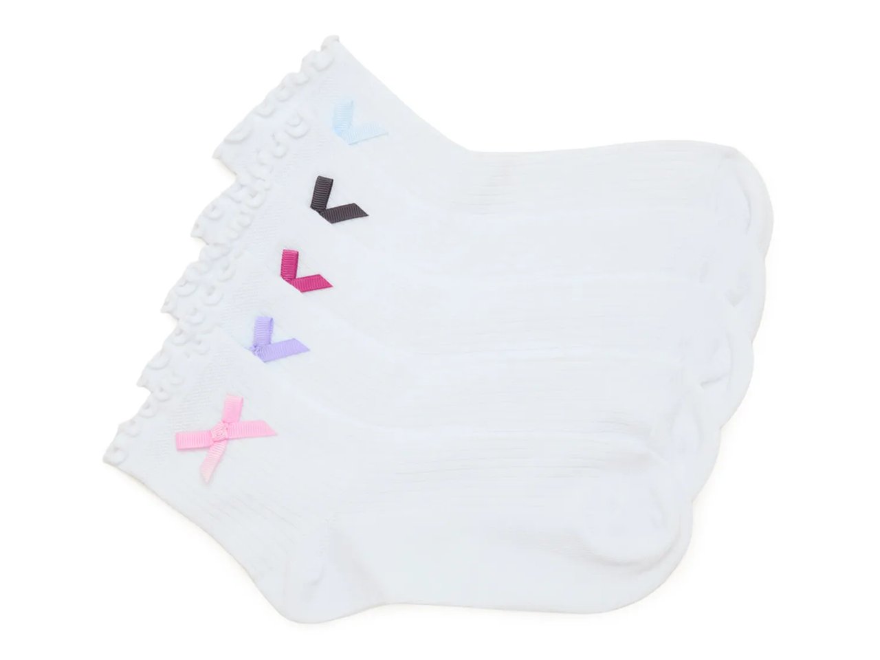 Multi Bow Kids' Ankle Socks - 5 Pack