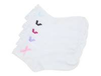 Multi Bow Kids' Ankle Socks - 5 Pack White view