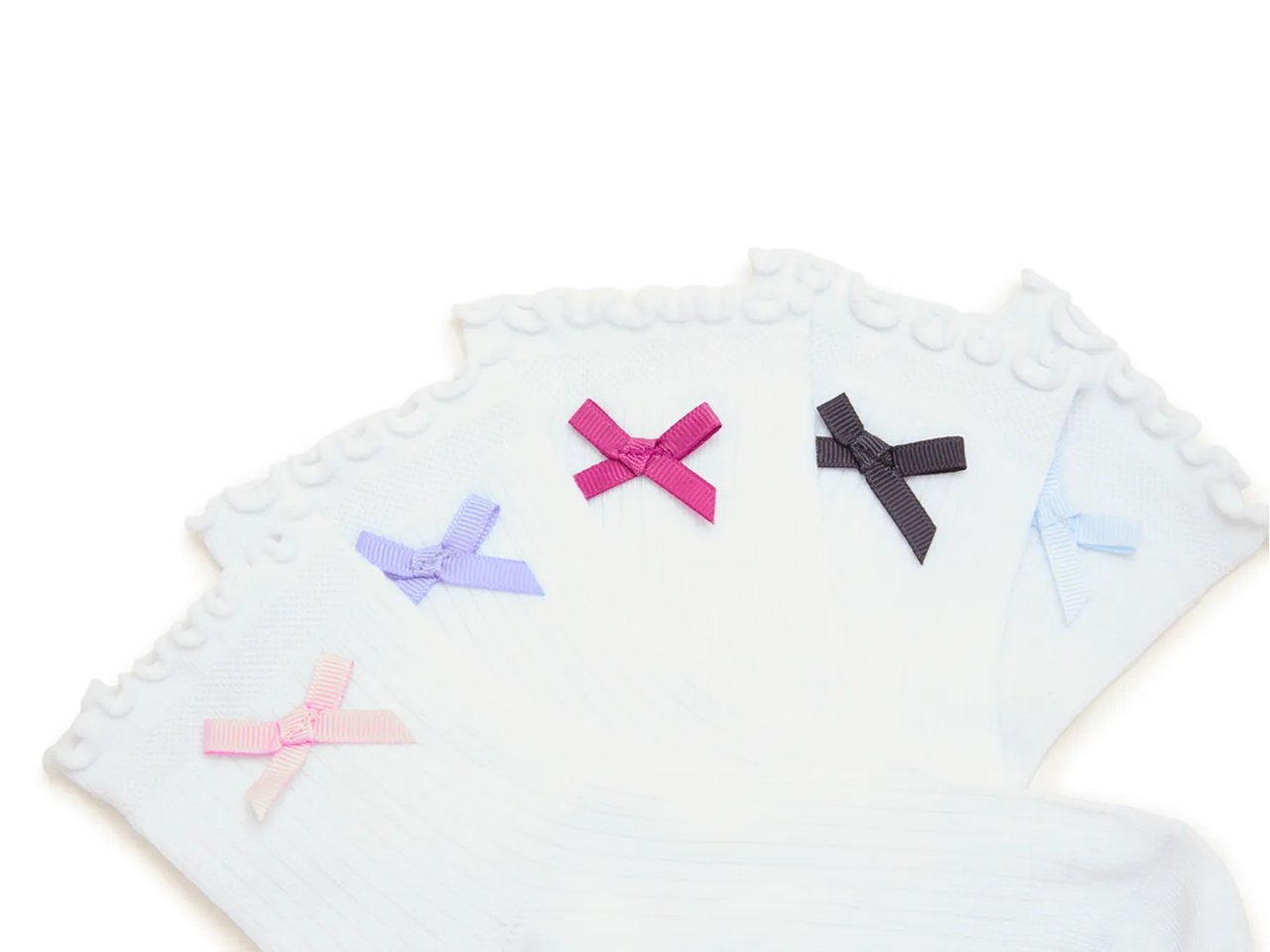 Multi Bow Kids' Ankle Socks - 5 Pack